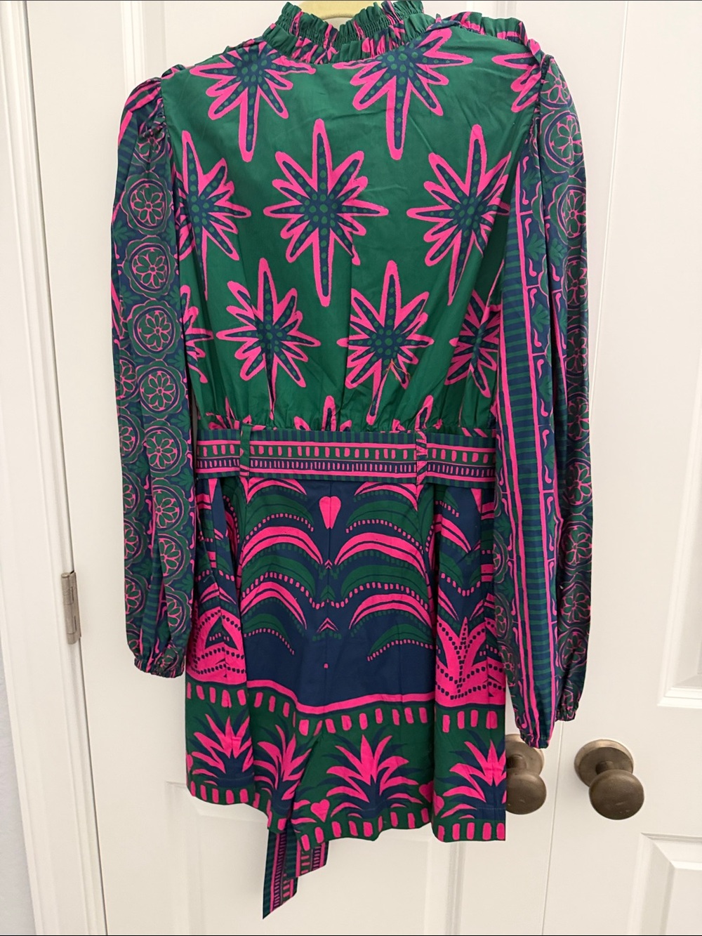 FARM Rio Green & Hot Pink Floral Print Jumpsuit Romper - Picture 5 of 6